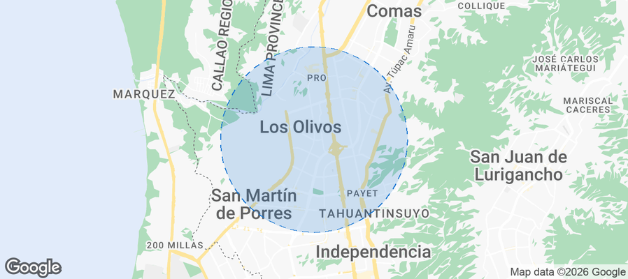 Los Olivos Airbnb map